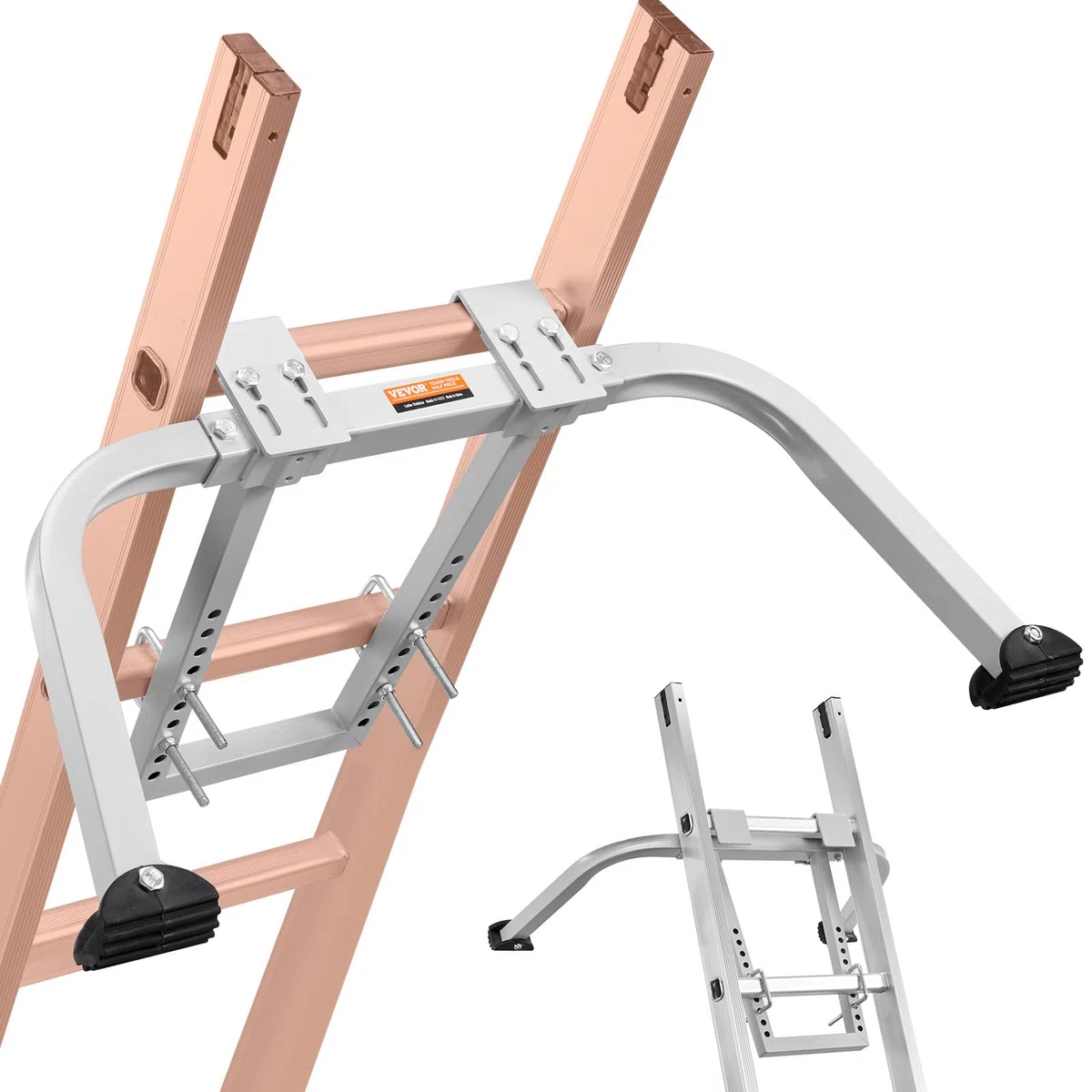 VEVOR Stabilizzatore per Scale, Gancio per Tetto in Acciaio per Impieghi Gravosi, Stabilizzatore per Scale, Accessorio di Estensione per Parete/Apertura Alare, Bracci Distanziatori per Scale Stabili