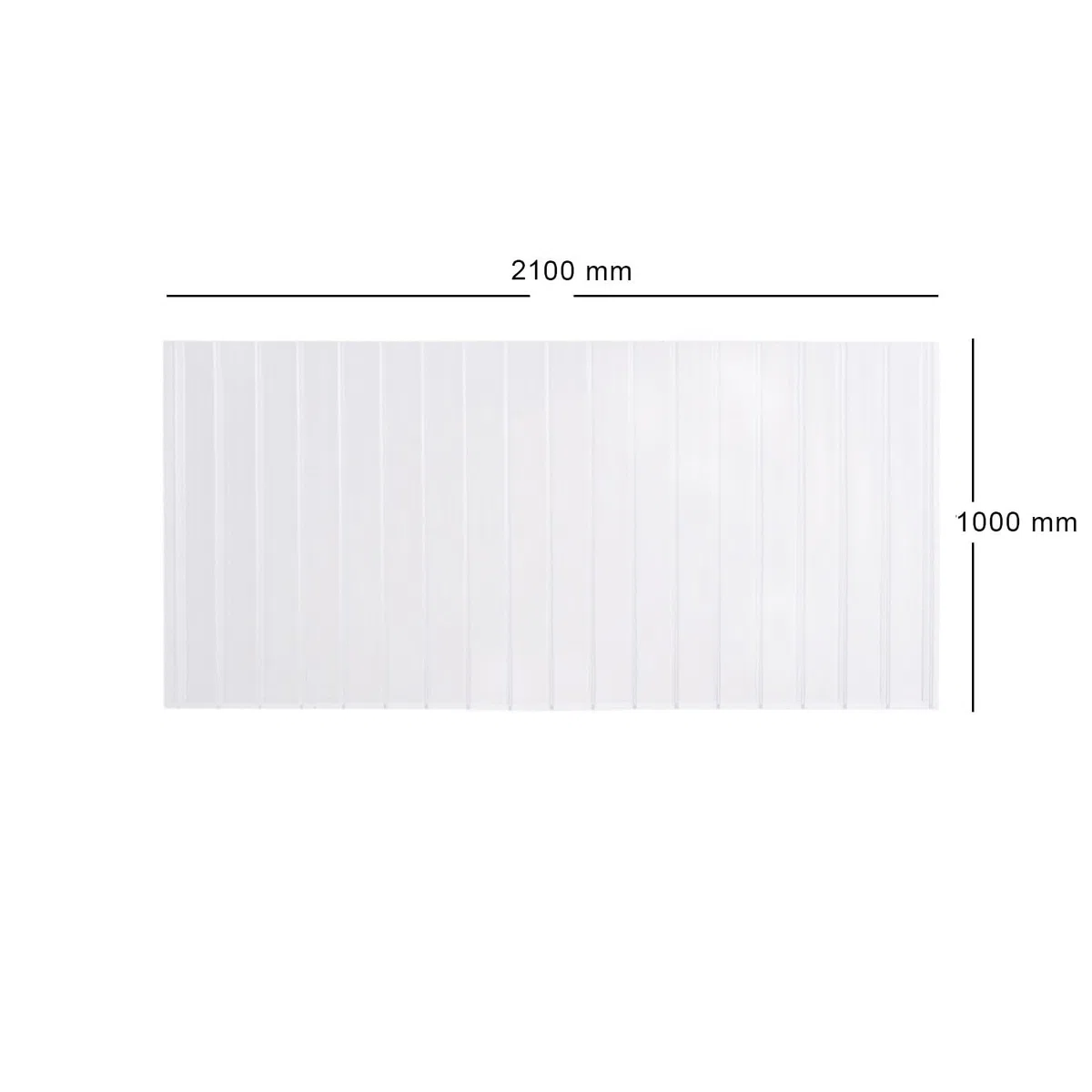 LASTRA POLICARBONATO ALVEOLARE TRASPARENTE 210x100 con Spessore 6 mm 2 PARETI TRASPARENTE