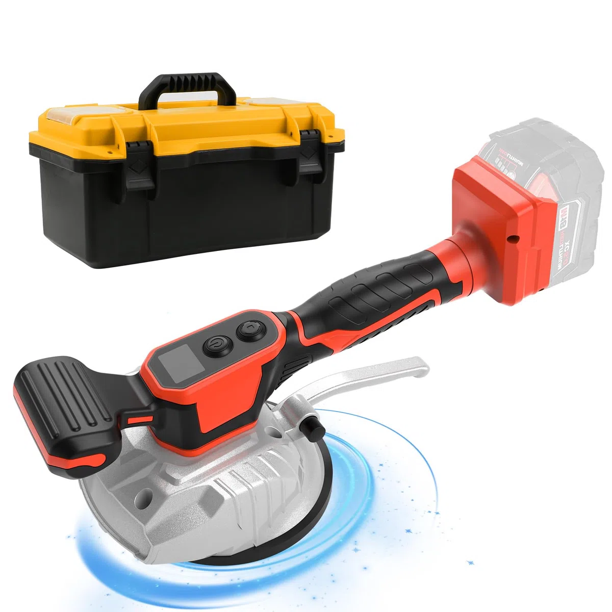 Vibratore Per Piastrelle Compatibile Con Milwaukee 18V Batteria, Vibratore Per Piastrelle Con Ventosa Da 5", 8 Marce, Velocità Regolabile, Capacità Di 60 Kg (Batteria Non Inclusa)