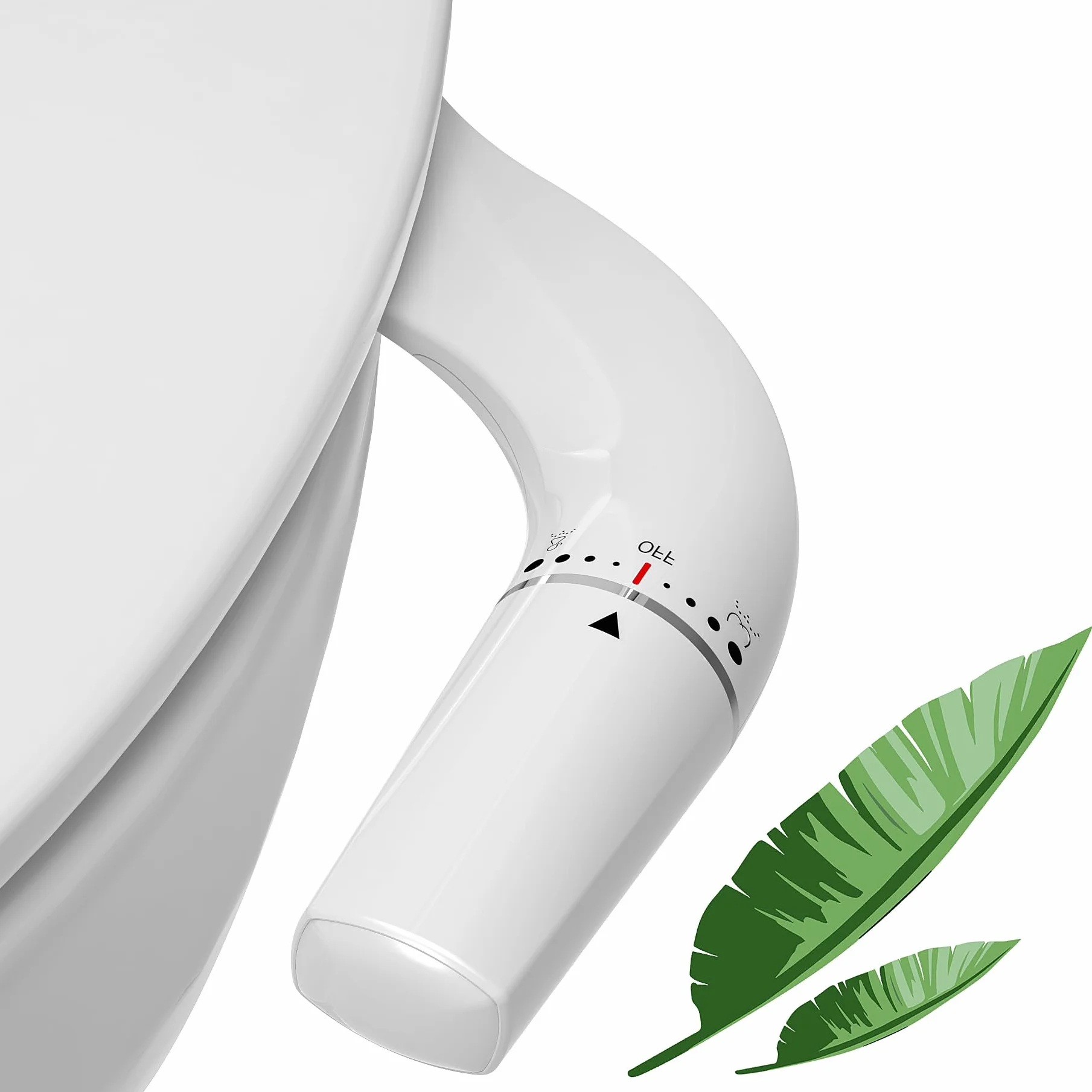 Inserto per bidet per Toile a sinistra – WITHLENT ultra sottile per bidet non elettrico, per WC con doppio ugello bidet, pulizia anteriore e posteriore, accessorio per WC, doccia Po, Taharet, bianco
