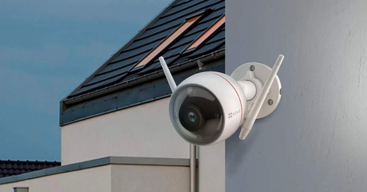 EZVIZ C3W Full HD Telecamera di Sicurezza Intelligente Esterna, Con Sirena E Luce stroboscopica - Visione Notturna A Colori