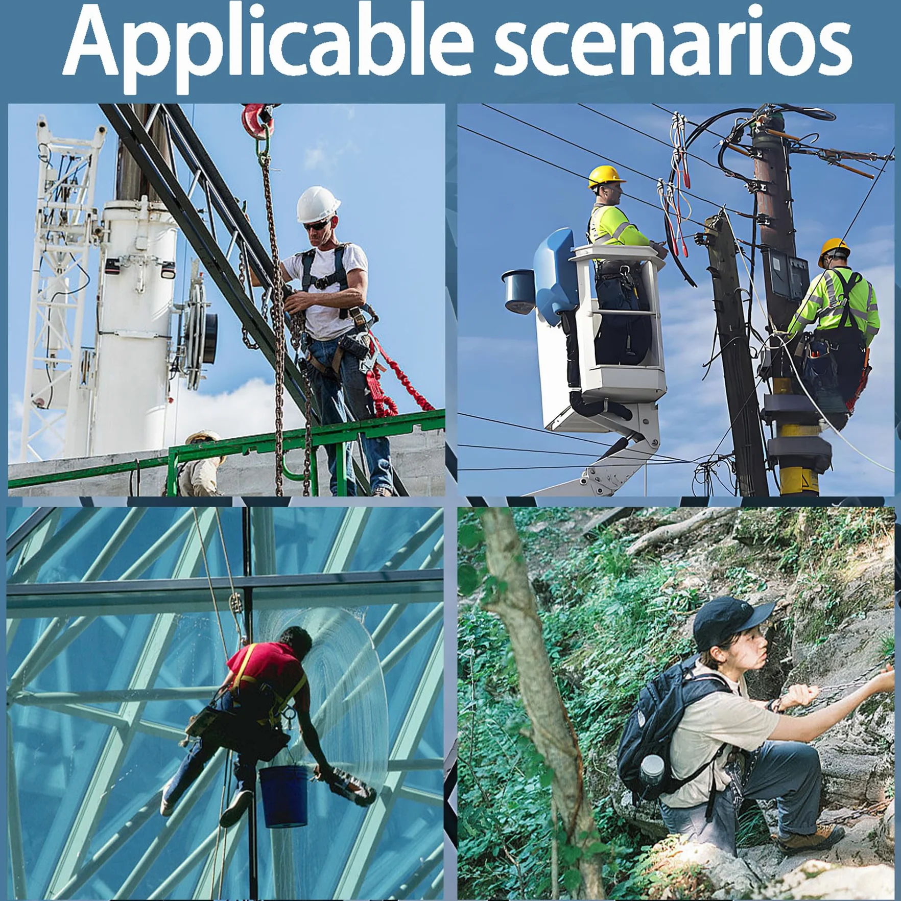 Dispositivo Anticaduta Retrattile Certificato 10/15/20m, Anticaduta a Richiamo Automatico con Gancio Autobloccante, 150KG Imbracatura di Sicurezza Anticaduta per Tetto e Lavoro Aereo (Giallo, 10m)