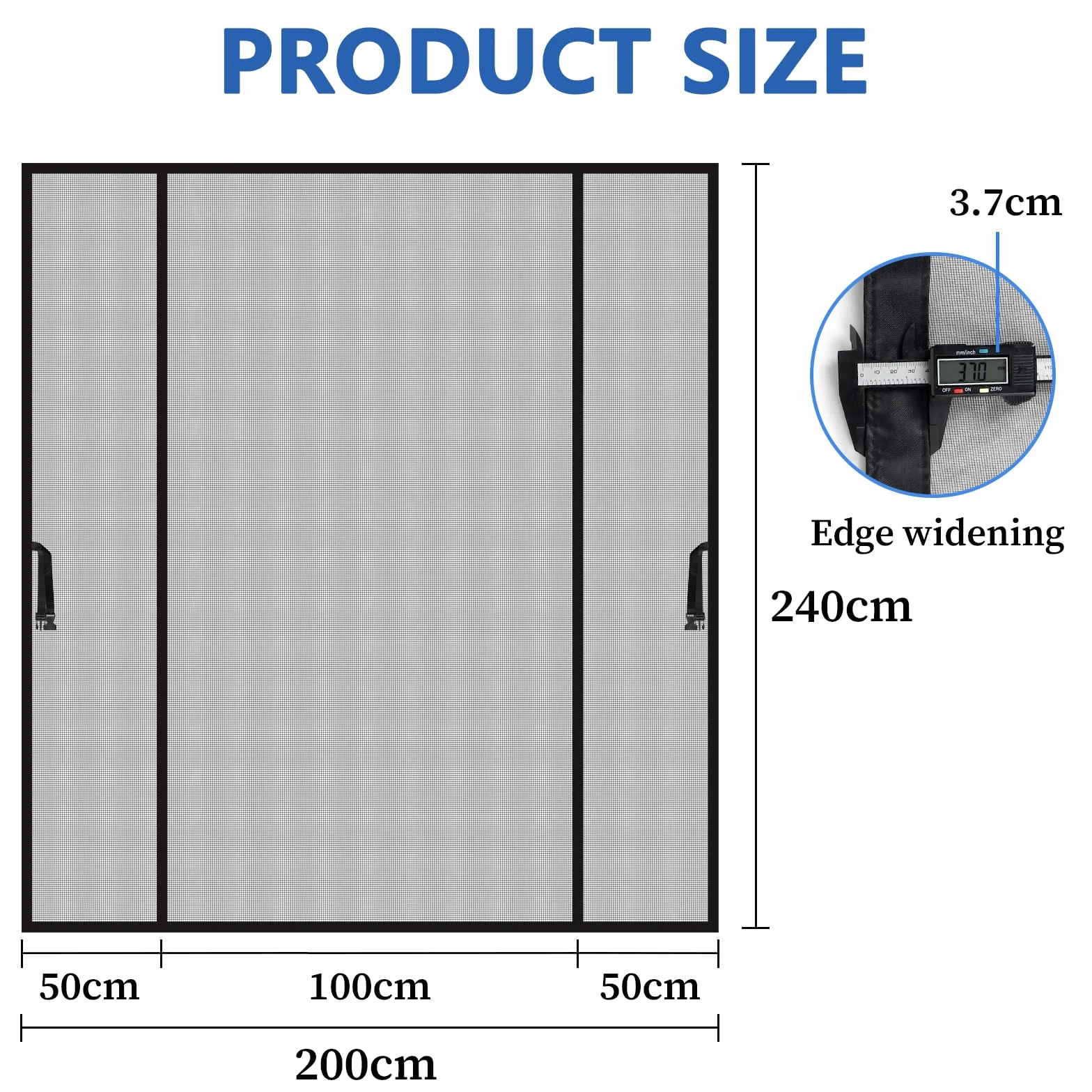 LALAGO Zanzariera con Magneti per Porte, 200x240cm, si Chiude da Sola, Tenda Zanzariera Porta Finestra, Zanzariere Magnetiche per Porte Finestre, Porta Ingresso, Balconi