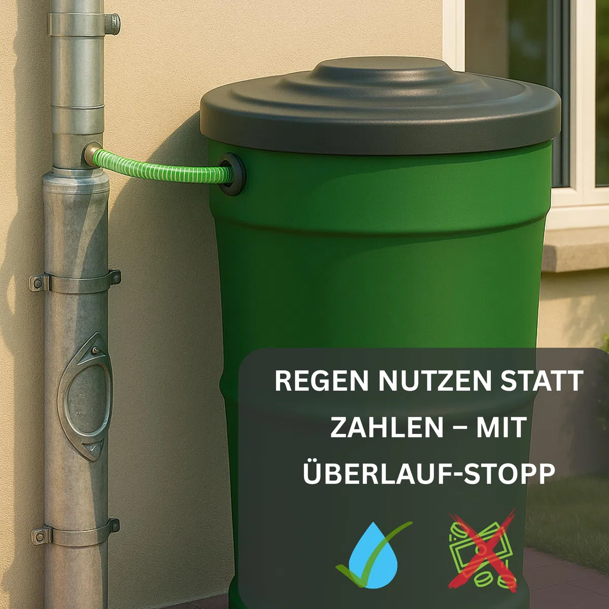 SAREI raccoglitore per acqua piovana DN, acqua piovana utilizza un facile montaggio in tubo di scarico, raccogliere direttamente acqua, larghezza nominale 100 mm, rame zincato, 100 mm di larghezza