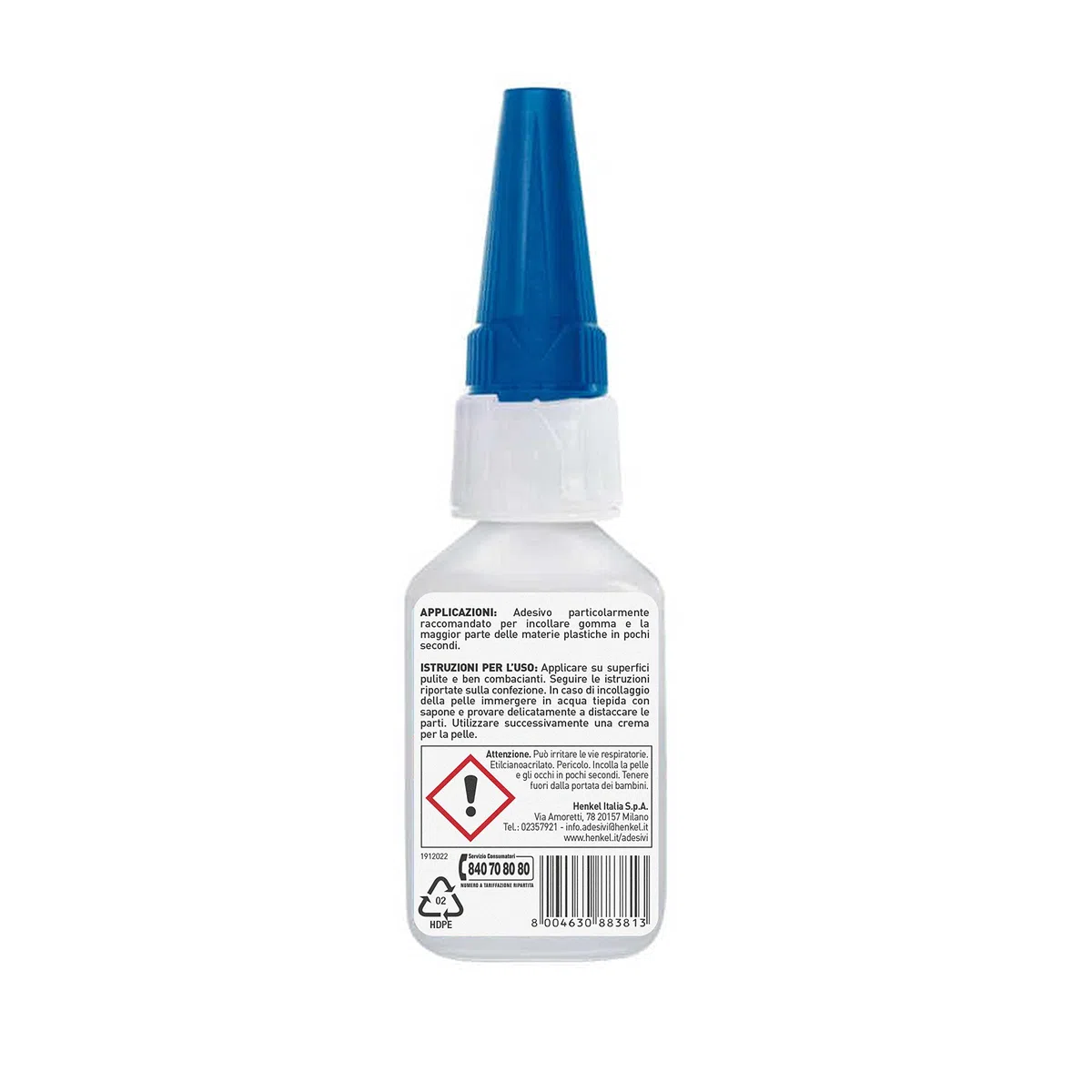 Loctite Adesivo Istantaneo Gomma, Adesivo Cianoacrilico Monocomponente, Trasparente, 50 g