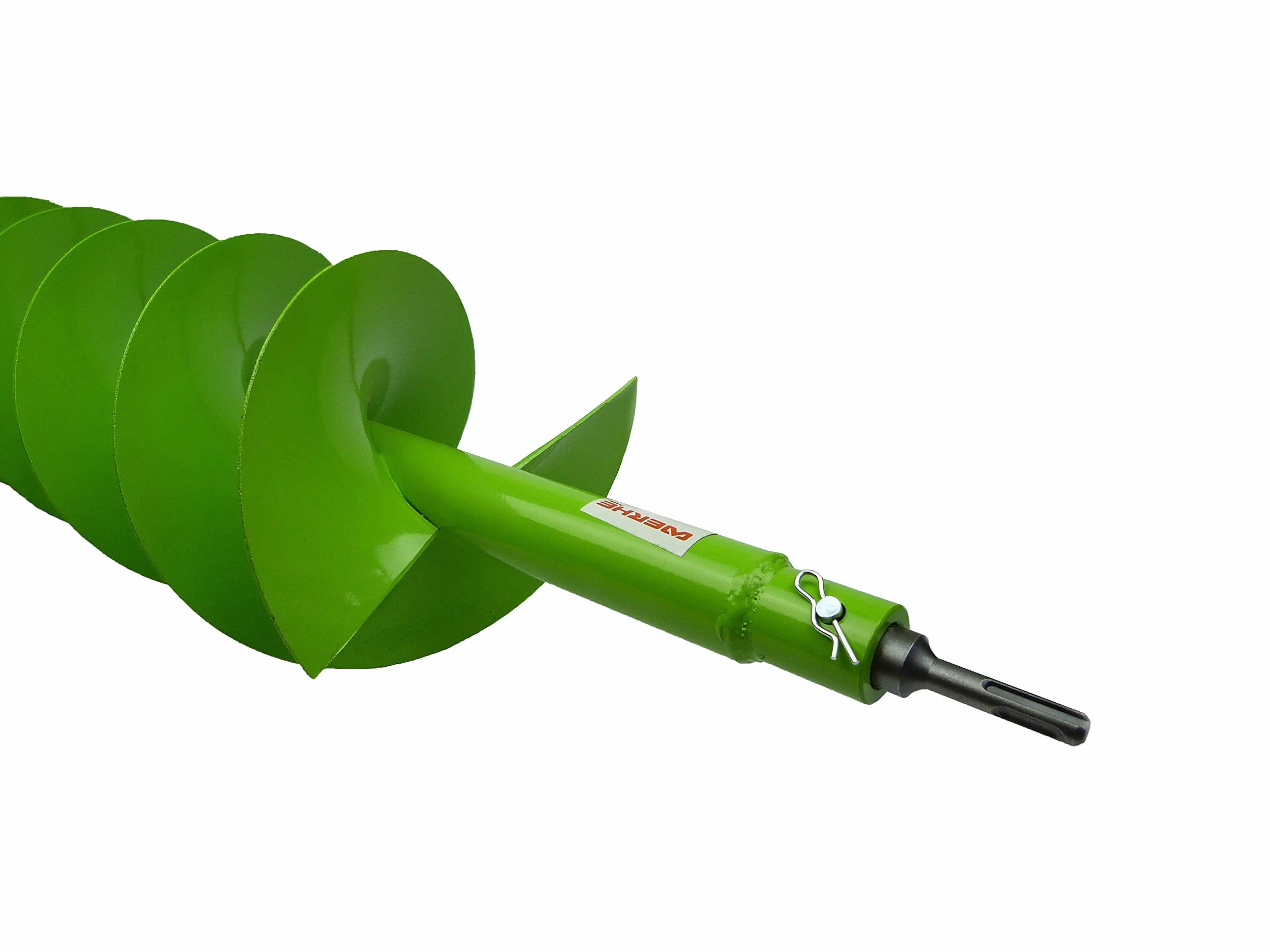 WERHE Trivella da terra a doppia elica 80 mm con adattatore SDS Plus – Trivella robusta per pali per recinzioni e piantumazione di alberi – Lavori di giardinaggio precisi