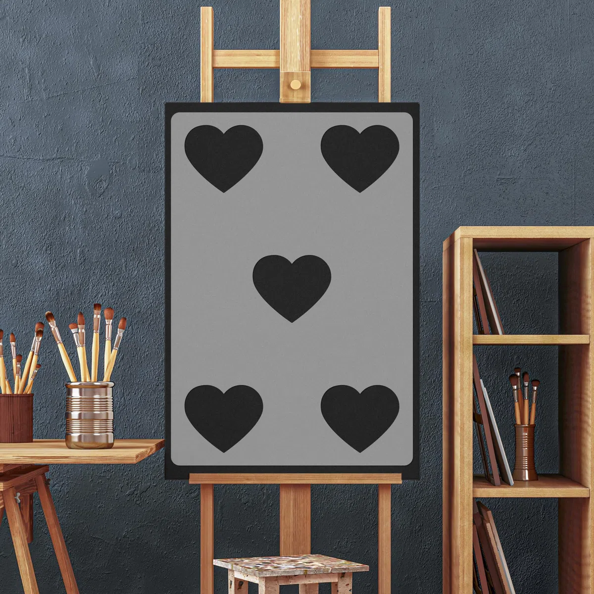 NAKLEO Stencil per Pittura Grandi Dimensioni 59x95cm, Cuori Amore San Valentino Geometrico Modello per Pareti, Plastica e Riutilizzabile Fai Da Te Carta da Parati Decorazioni Casa, Muro Legno Mobili