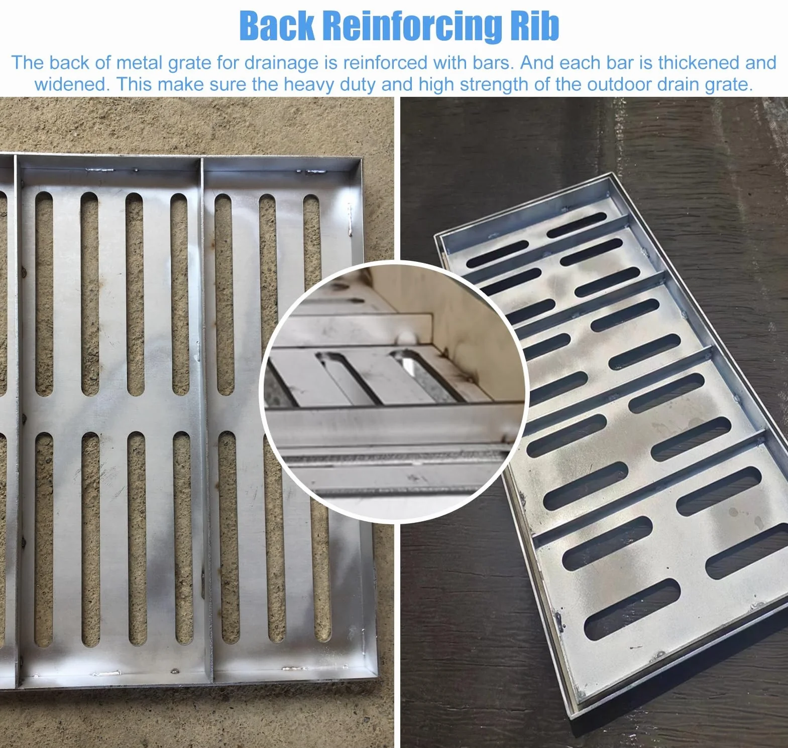 Coperture per tombini da Esterno 10x10 15x15 20x20 25x25 30x30 40x40 50x50 60x60 cm Griglia di drenaggio Quadrata, Copertura per tombini da Esterno in Acciaio Inox 304 per Cortile, fognatur