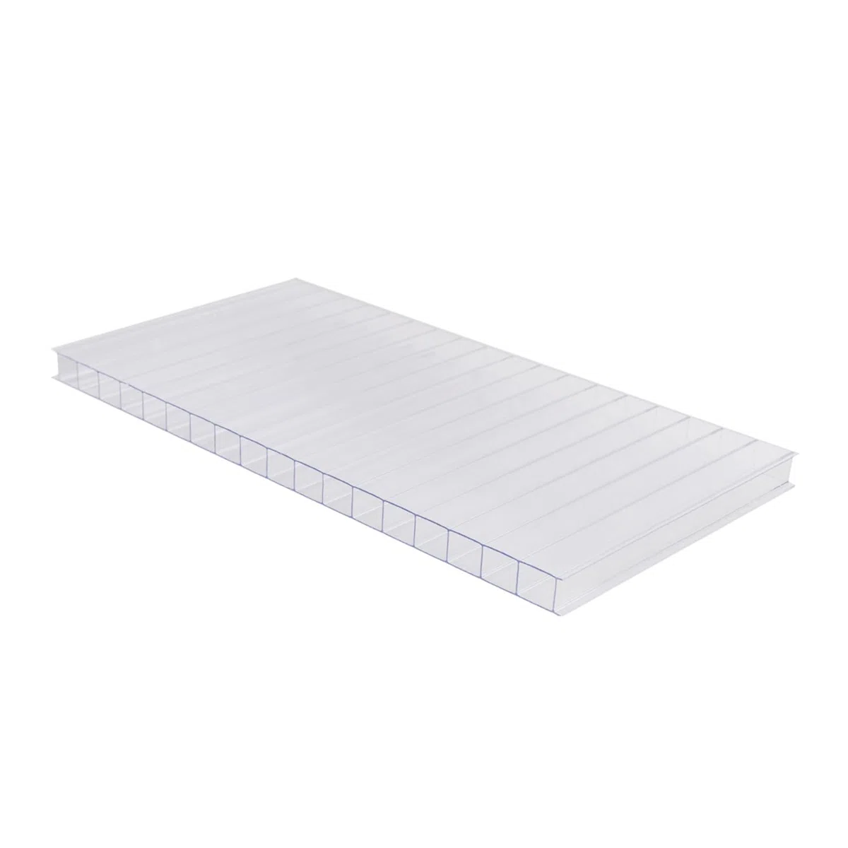 LASTRA POLICARBONATO ALVEOLARE TRASPARENTE 210x100 con Spessore 6 mm 2 PARETI TRASPARENTE