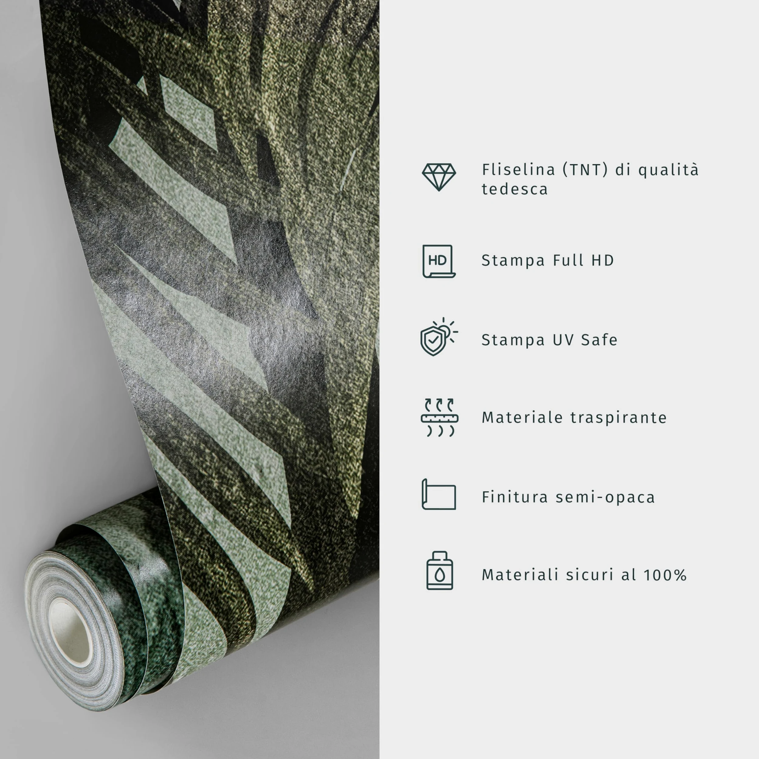 murando Carta da parati Floreale 450x315 cm Fotomurali in TNT Murale alla moda Decorazione da Muro XXL Poster Gigante Design Carta per Pareti Soggiorno Foglie Natura Effetto cemento b-C-10144-a-a