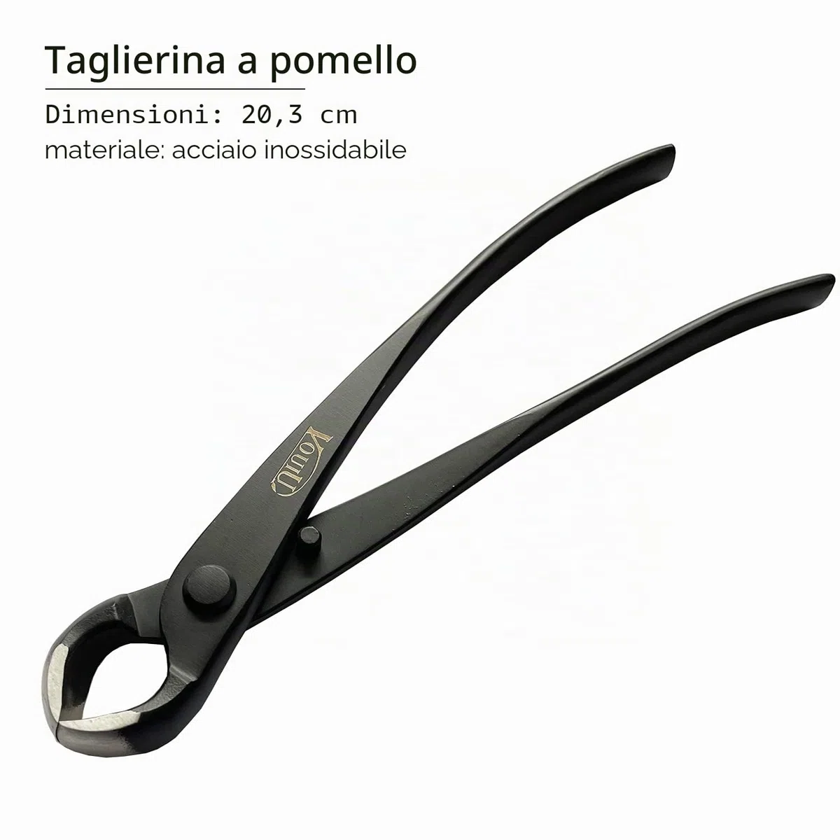 vouiu Set di 5 Attrezzi per Bonsai, taglierina a manopola, taglierina concava, tronchese per Cavi, pinze Jin, Forbici per Bonsai