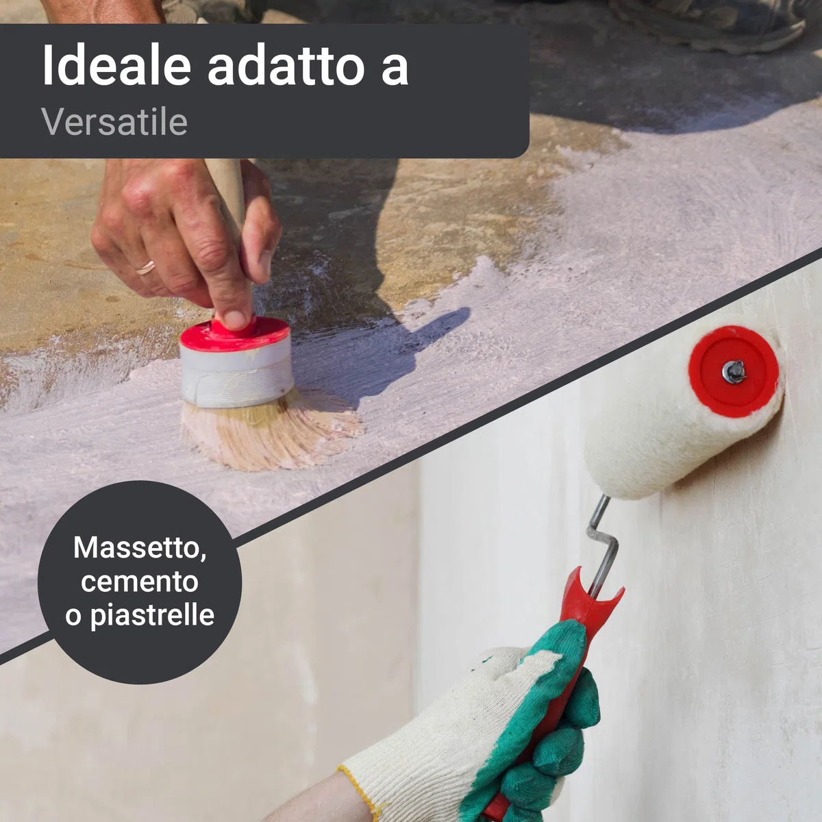 WO-WE Fondo Primer per pavimenti Cemento Calcestruzzo Gesso Aggrappante Pittura W703-5kg