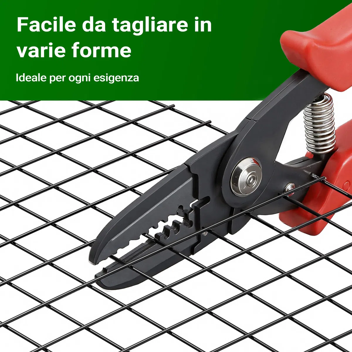 Wiltec Rete da voliera nera Maglie quadrate 12x12mm Rotolo da 25m Altezza 100cm Acciaio zincato