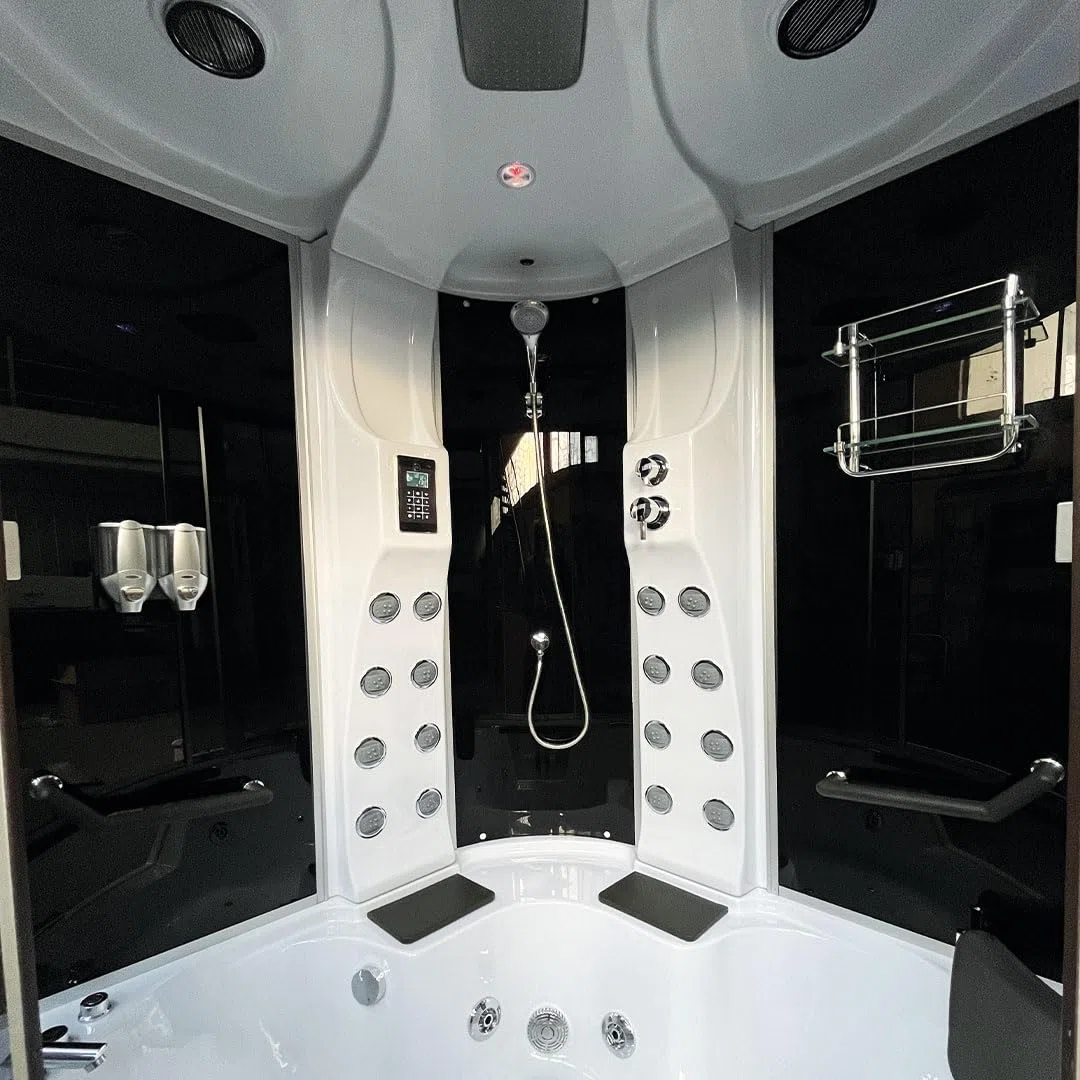 VASCA BAGNO IDROMASSAGGIO CON CABINA MODELLO MONTECARLO 150 X 150 cm DOCCIA ANGOLARE SPA NUOVA