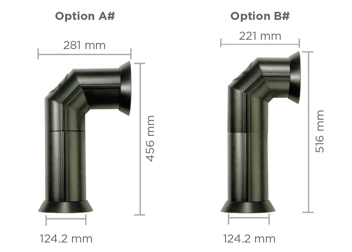 Dimplex Tubo da Camino Elettrico Accessorio Decorativo in Plastica per Stufe e Caminetti Elettrici Tubo Decorativo per Finti Camini 2 Altezze (456 mm o 516 mm) Nero Opaco