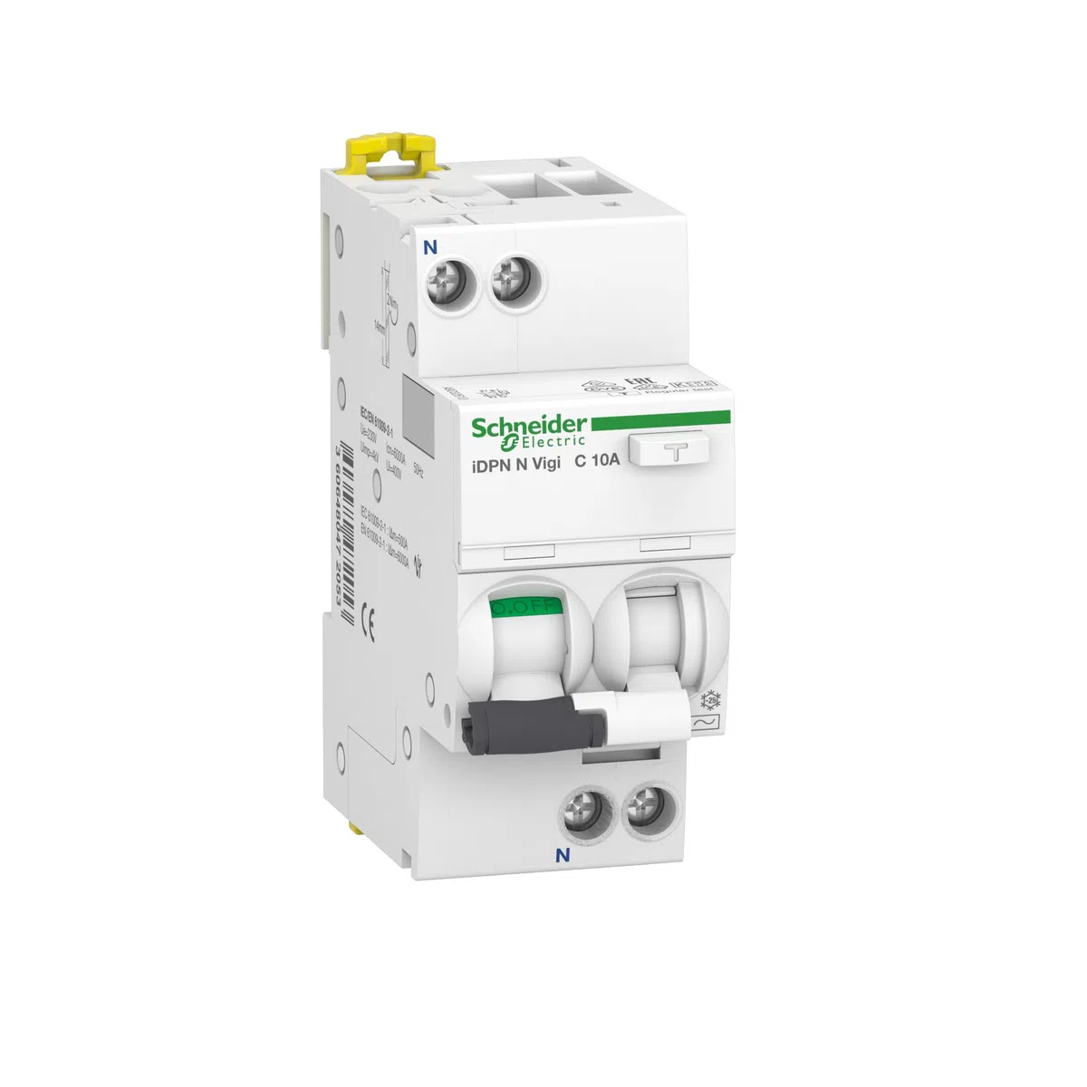Schneider Electric A9D32610 - Interruttore FI/LS iDPN N Vigi 1P+N, 10A, C-Char., 30mA, tipo A, 6kA