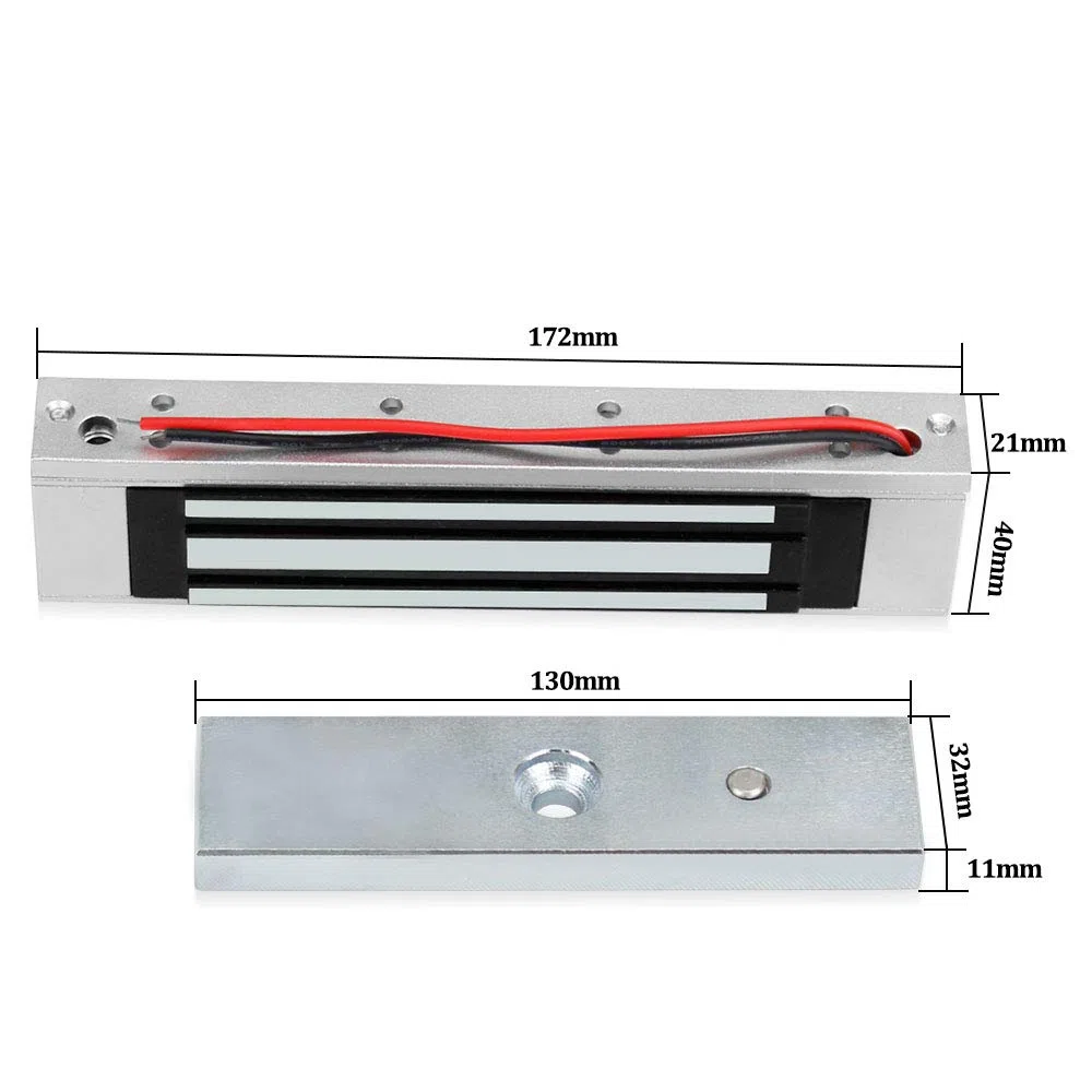 Serratura magnetica elettronica, serratura elettrica 12V DC, serratura elettromagnetica a sicurezza positiva per porte singole, sistema di controllo accessi