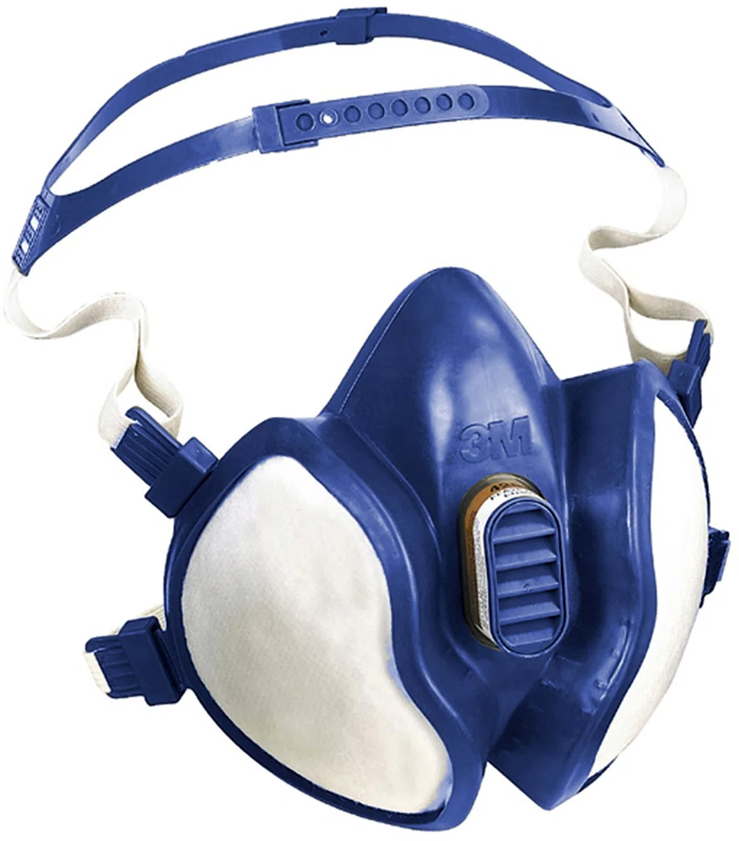 3M 4279 Respiratore con Semimaschera senza Manutenzione, Protezione Vapori Organici, Inorganici, Gas Acidi, Polveri, Blu