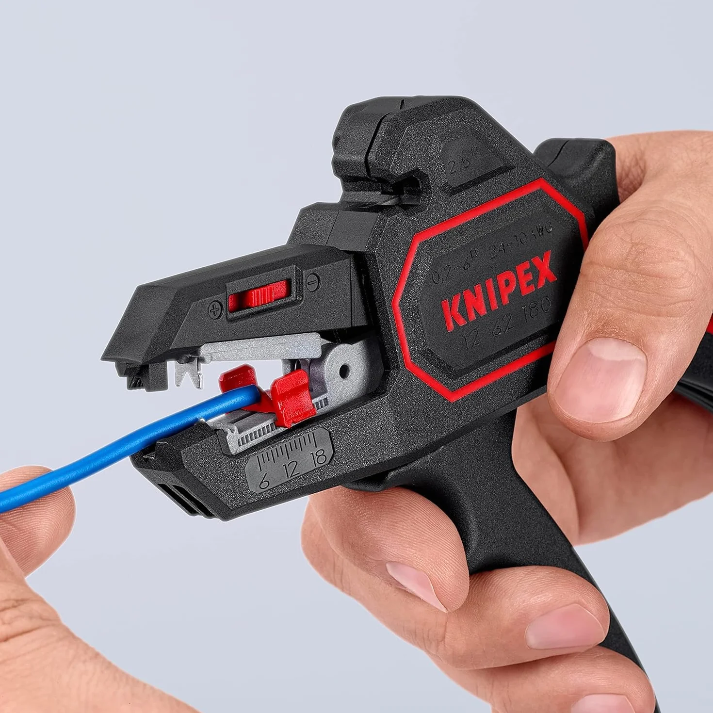 KNIPEX Pinza Spelacavi Automatica 180 Mm (Confezione Self-Service/Blister) 12 62 180 Sb