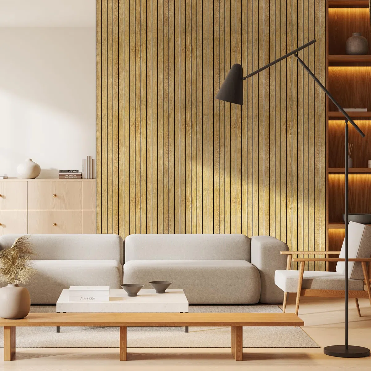 WADILE In PVC Con Venatura Del Legno Per Pareti, 40 Cm X 5,2 M, Insonorizzanti Per Rivestimenti Murali, Murali Removibili E Autoadesivi, 3D Per Decorazione Interna, Copertura Di 2 M²