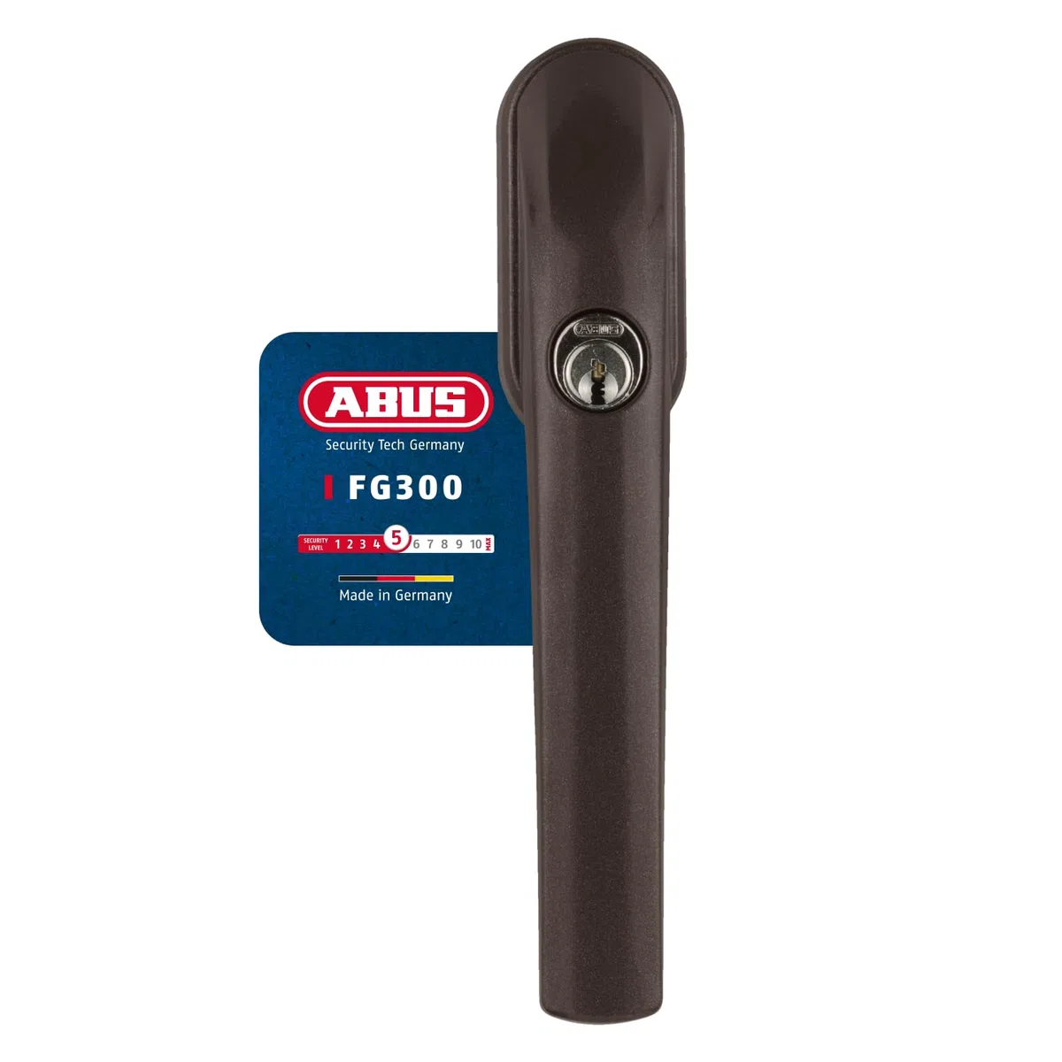 Abus FG300 AL0089 - Maniglia per finestra con serratura, colore: Marrone