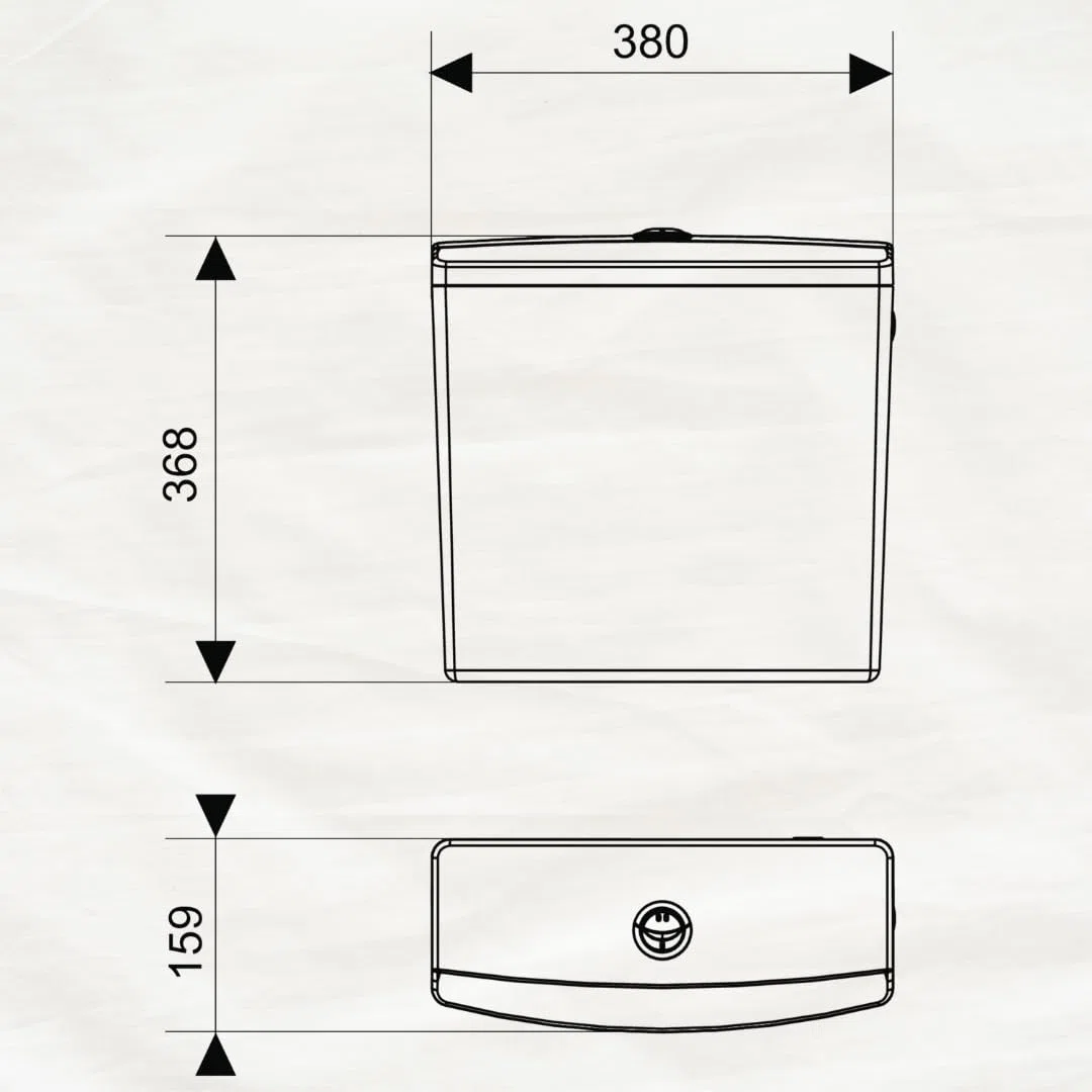 Wirquin 50717359 - Cassetta WC a risparmio idrico, posizione bassa | Plastica, Bianco, Kit completo, Caccia d'acqua doppio caccia