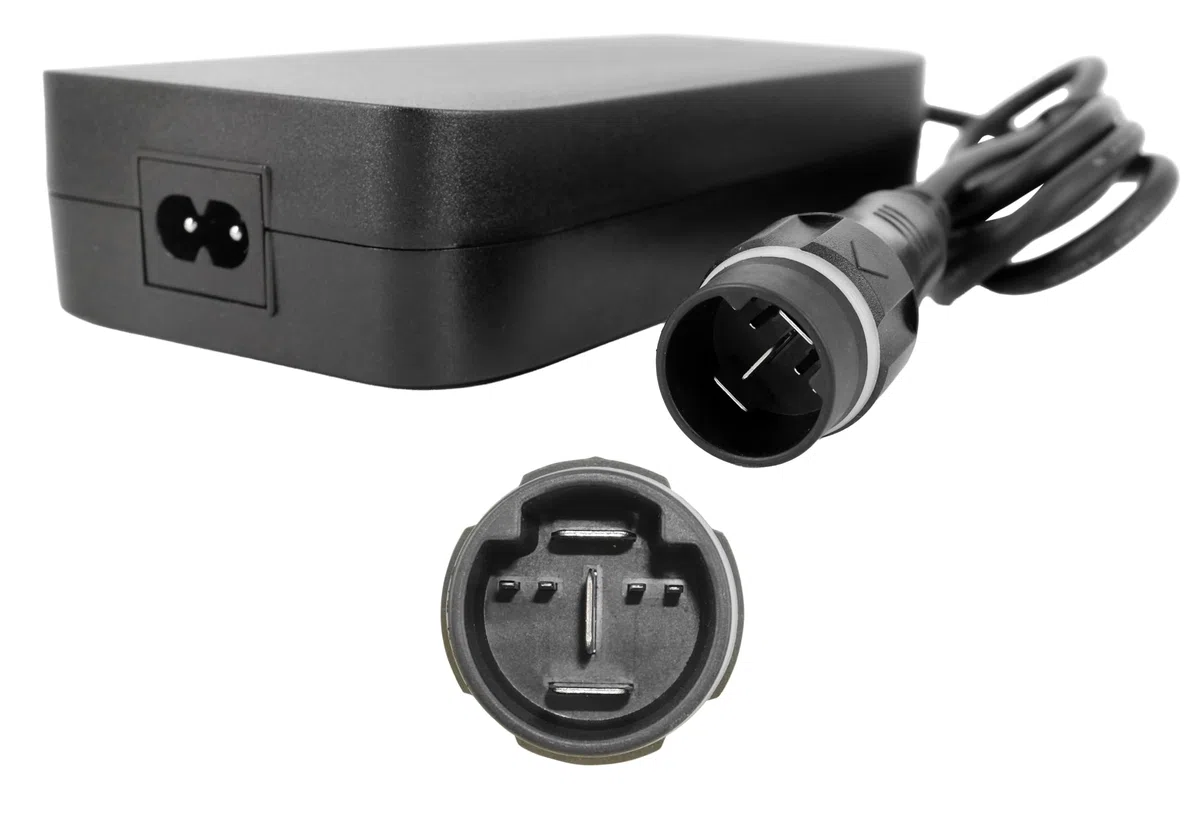 PowerSmart 42V Cavo di ricarica, 4A Alimentatore, Caricabatterie per Husqvarna/Raymon/Winora batterie Li-ion 36V