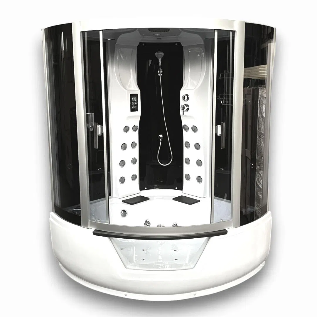 VASCA BAGNO IDROMASSAGGIO CON CABINA MODELLO MONTECARLO 150 X 150 cm DOCCIA ANGOLARE SPA NUOVA