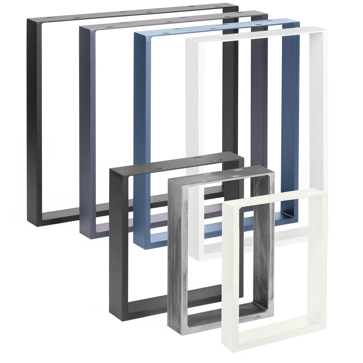 Holzbrink Gambe per tavolo in metallo Nero | Gambe per tavolo / struttura per tavolo,tavolino, tavolo da pranzo, scrivania, panca | set di 2 gambe 40 x 43 cm