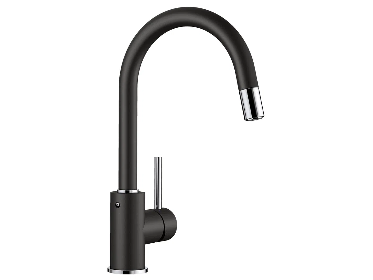 BLANCO 526146 MIDA-S Miscelatore da Cucina, Nero Silgranito