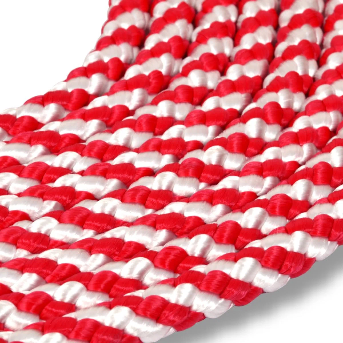 Corderie Italiane, 006024668, Treccia segnaletica bianco/rossa 10 mm - 100 mt