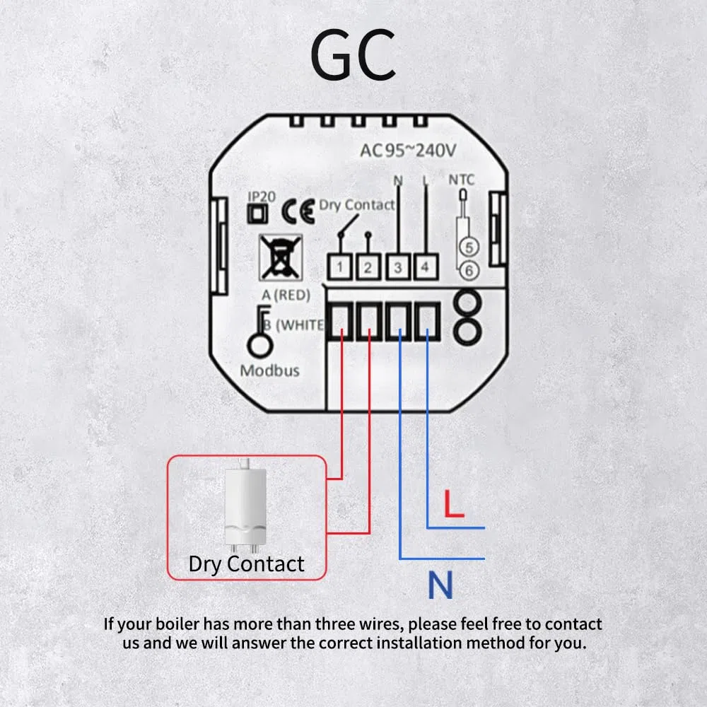 MOES Smart Alexa Tuya ZigBee - Termostato wireless per scaldabagno 5 A, compatibile con l'app Smart Life Tuya Alexa Google 【Funziona solo con Tuya ZigBee Hub】