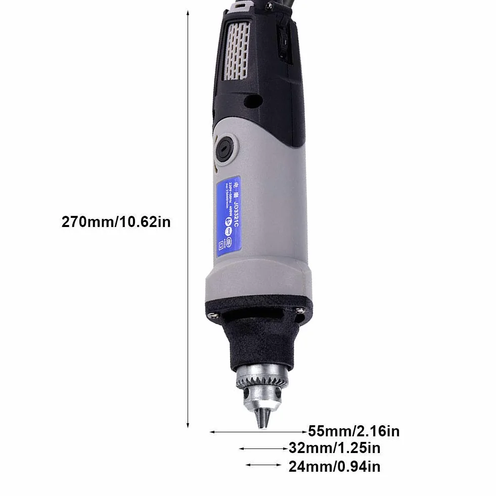 BuyWeek Smerigliatrice Elettrica Utensile Rotante Elettrico, 400W 6 Posizioni Velocità Variabile per Intaglio Taglio Macinazion 220V Spina UE