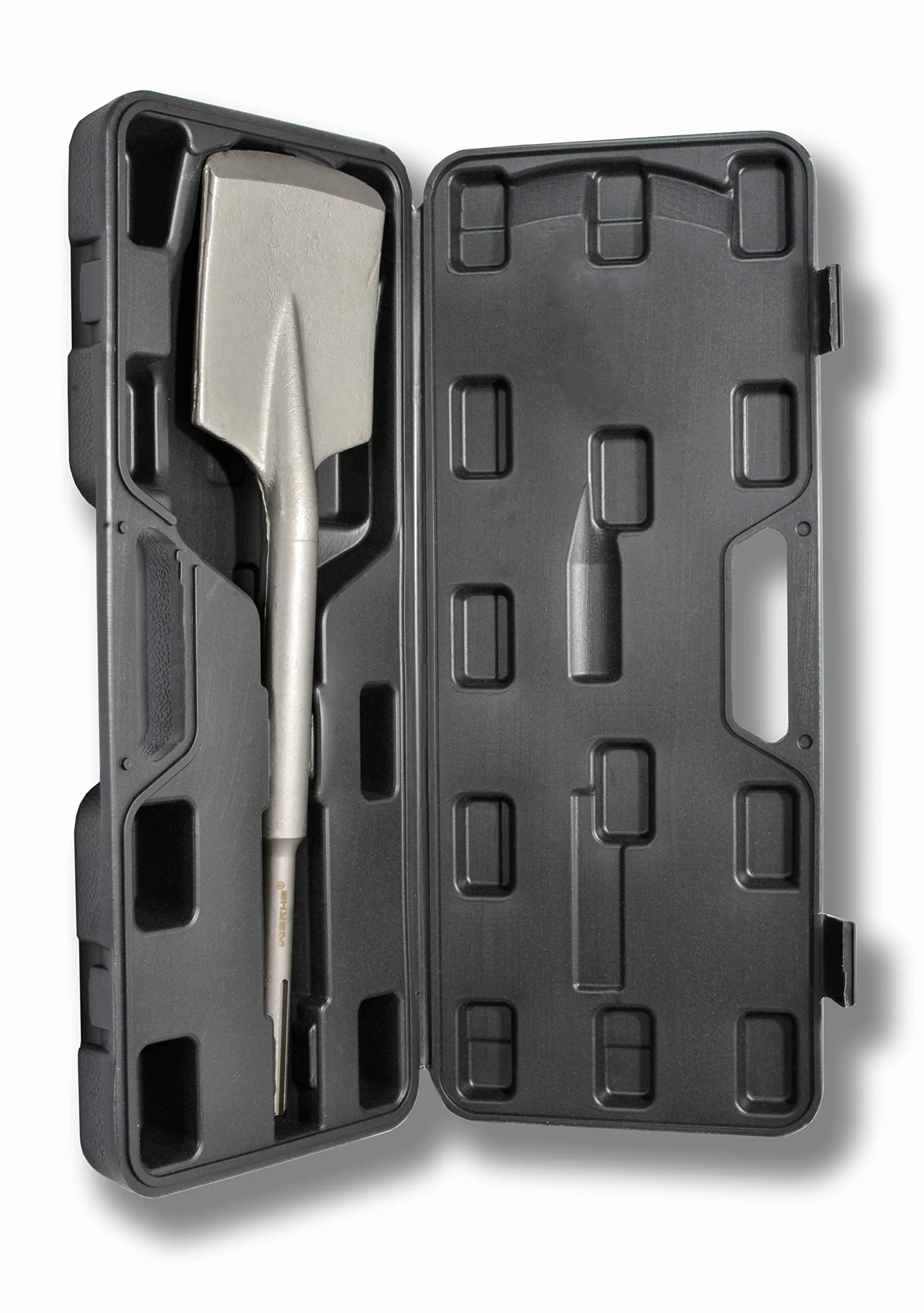 WERHE Scalpello a pala 110 mm di larghezza x 410 mm di lunghezza con attacco SDS-Max – per smuovere e scavare in terreni duri, terra, calcestruzzo e asfalto – in acciaio legato