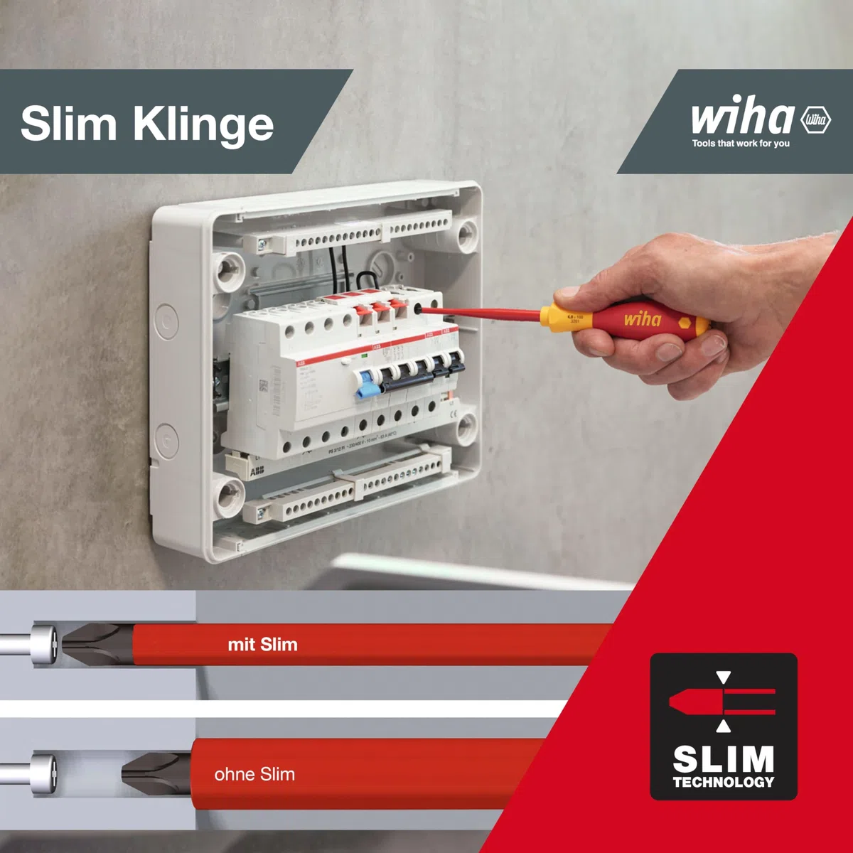 Wiha Set di cacciaviti elettrici slimFix SoftFinish, nero, 12 tlg