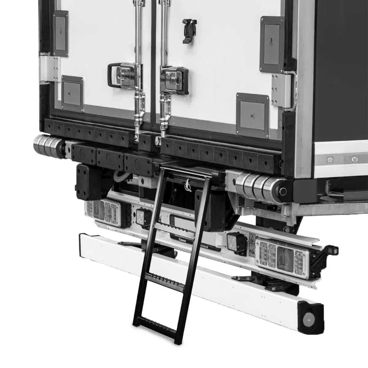 Scala di sollevamento per camion, allungabile, a 3 livelli, colore nero