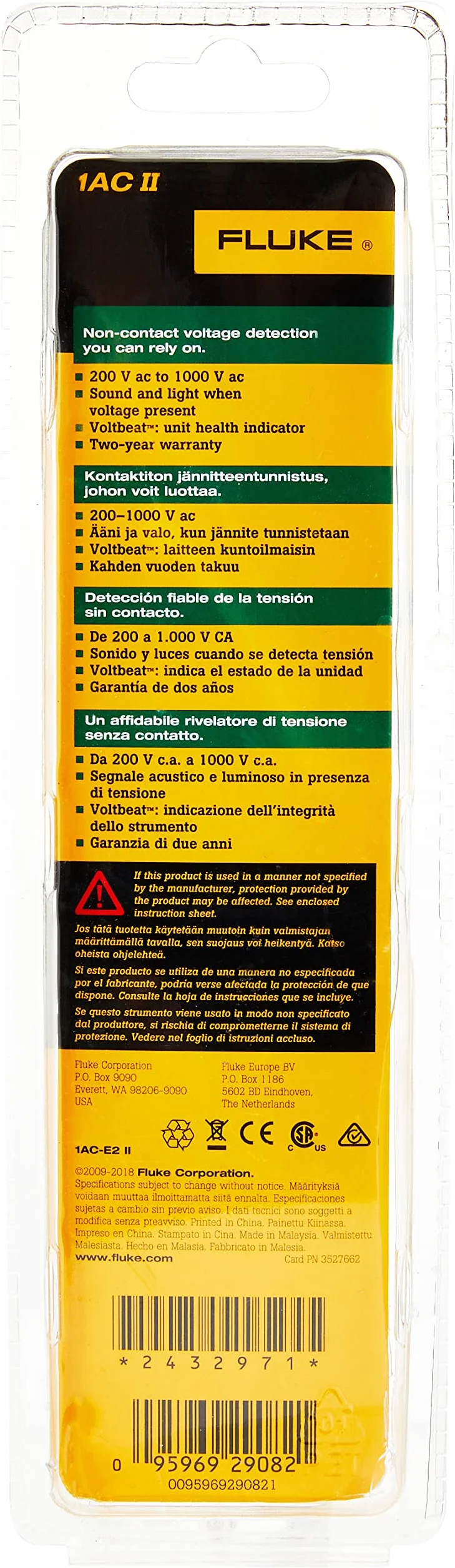 fluke Voltalert rilevatore di tensione 1AC II 200-1000 V