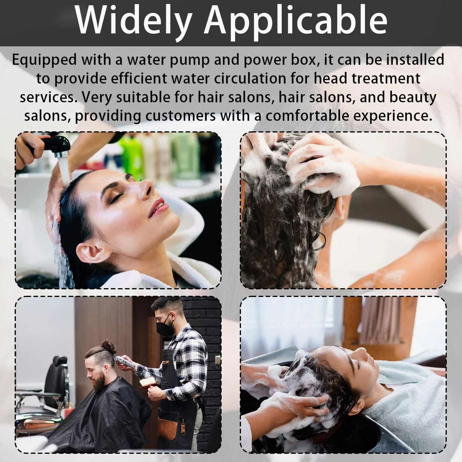 Sistema Di Doccia Per Terapia Termale Supporto Per La Circolazione Dell'Acqua Head Spa Per Lavaggio Dei Capelli Interfaccia Rotonda Lavaggio Dei Capelli Massaggio Alla Testa Terapia Termale