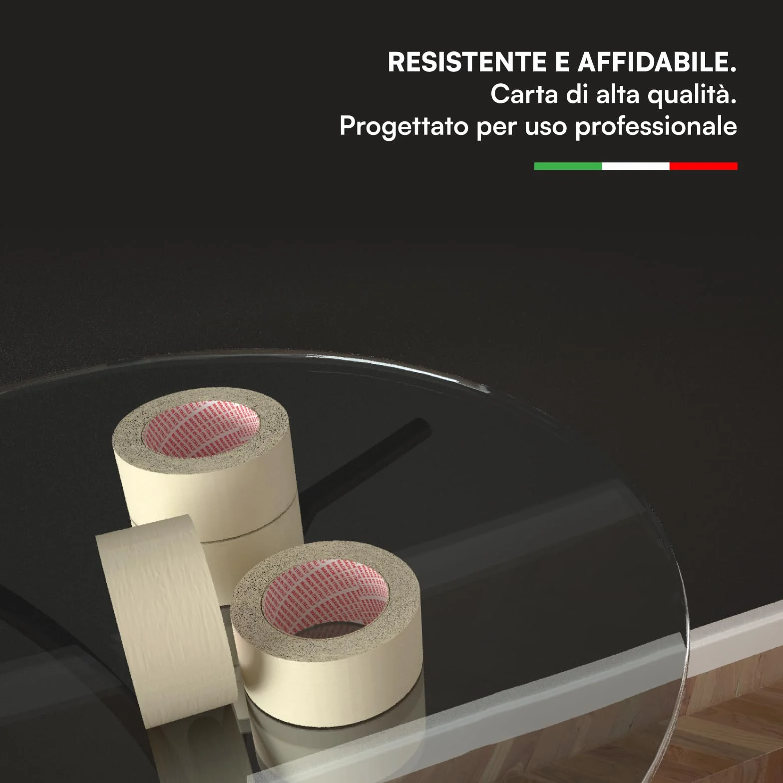 DNK TRADE Nastro Carta 36 pezzi 50x50 - Nastro Adesivo di Carta per Pittura, Imbiancatura e Mascheratura (50x50)