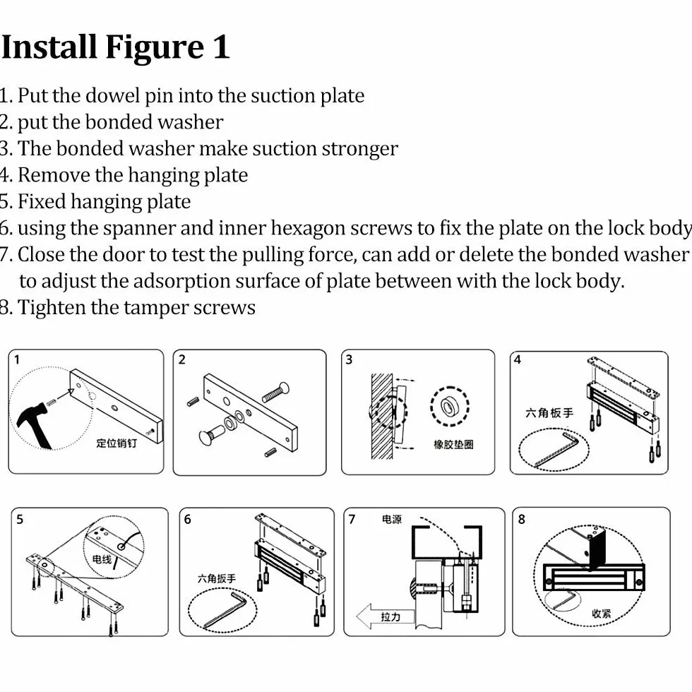 Serratura magnetica elettronica, serratura elettrica 12V DC, serratura elettromagnetica a sicurezza positiva per porte singole, sistema di controllo accessi