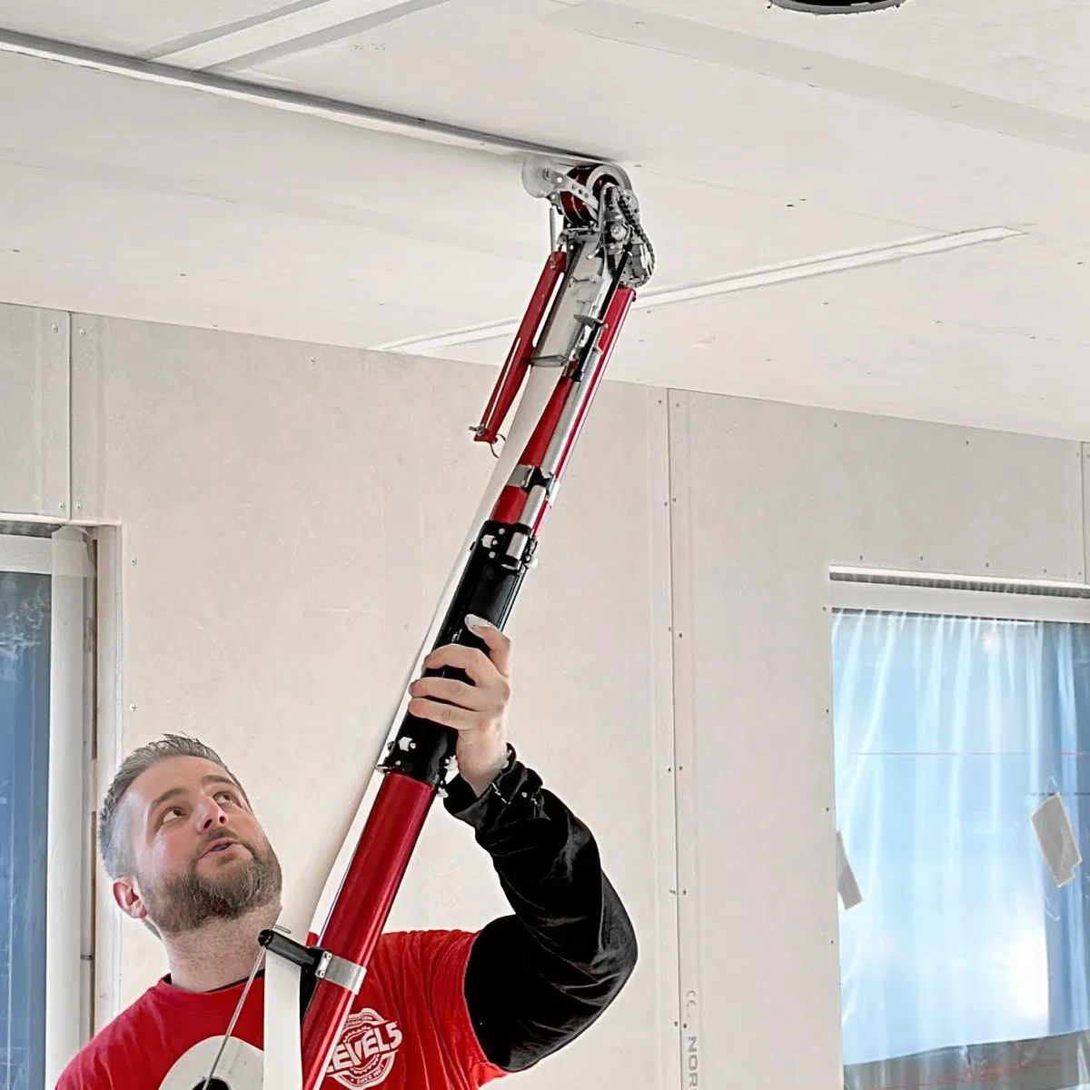 LEVEL5 Set di base per nastratura automatica, cono automatico, pompa composta, collo d'oca, rullo angolare con manico fisso, per nastrare pareti e soffitti, cartongesso