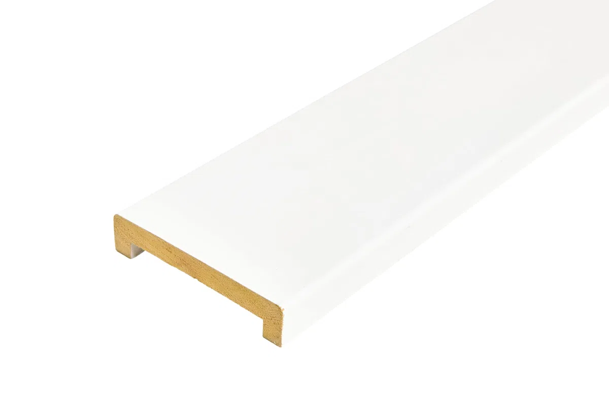 Hobby Legno - Coprimuretto Massello In Legno Laccato Bianco mm. 30X140X2500 Per Muro Da mm. 110(Prezzo Per ml. 2, 50)