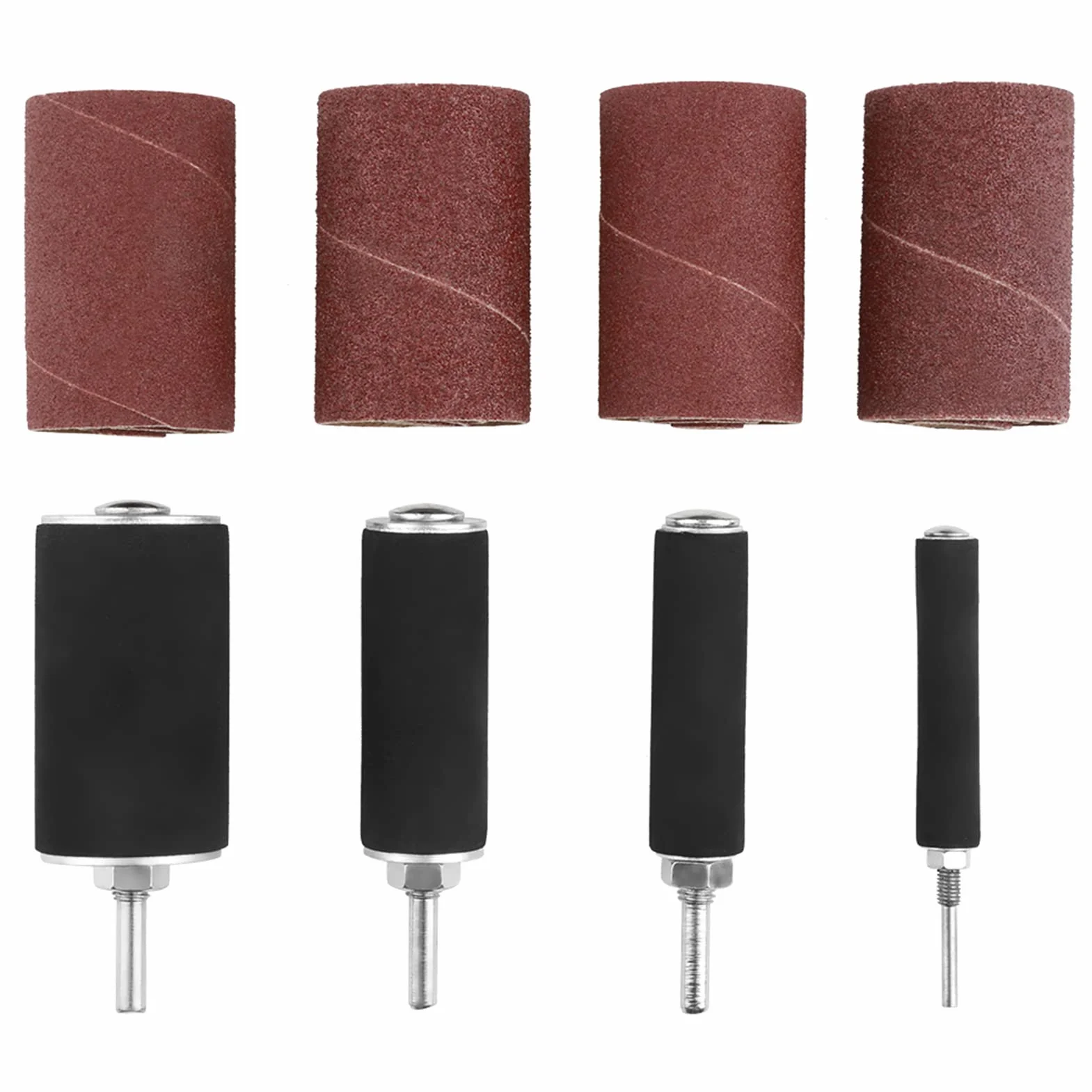 Kit Tamburo Levigatura in Gomma 20 Pezzi per Trapano a Colonna con Custodia Dimensioni 1/2" 3/4" 1" 1,5"