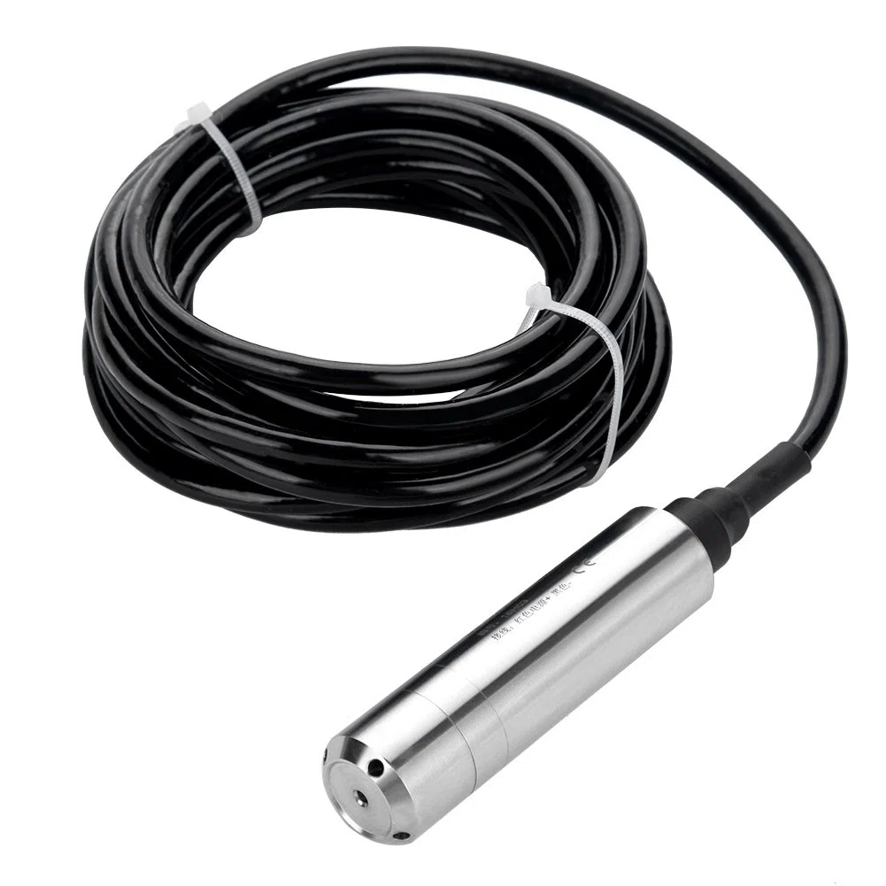 DC 24V 4-20mA Trasmettitore Sensore Acqua Liquido Livello Jet per Rilevare Profondità Gamma 0-5m