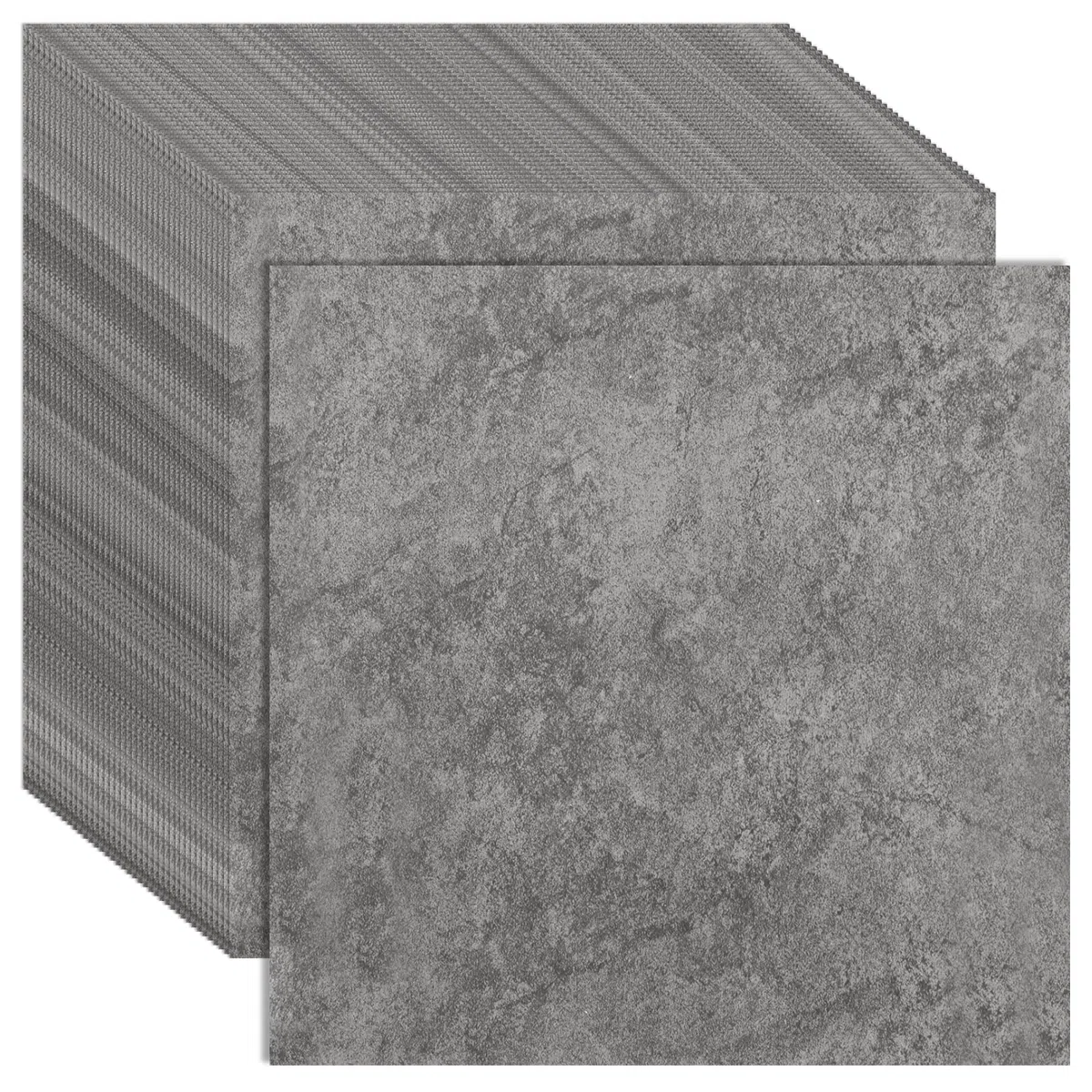 CYEER 40 Pièces/3,6m² Rivestimento del Suolo Autoadesivo PVC 30x30CM, Piastrelle Autoadesive per Cucina, Bagno, Salotto, Marmo Grigio