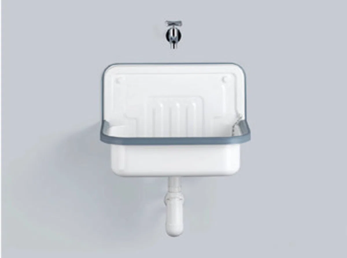 Acciaio inox lavandino 50 cm senza troppopieno