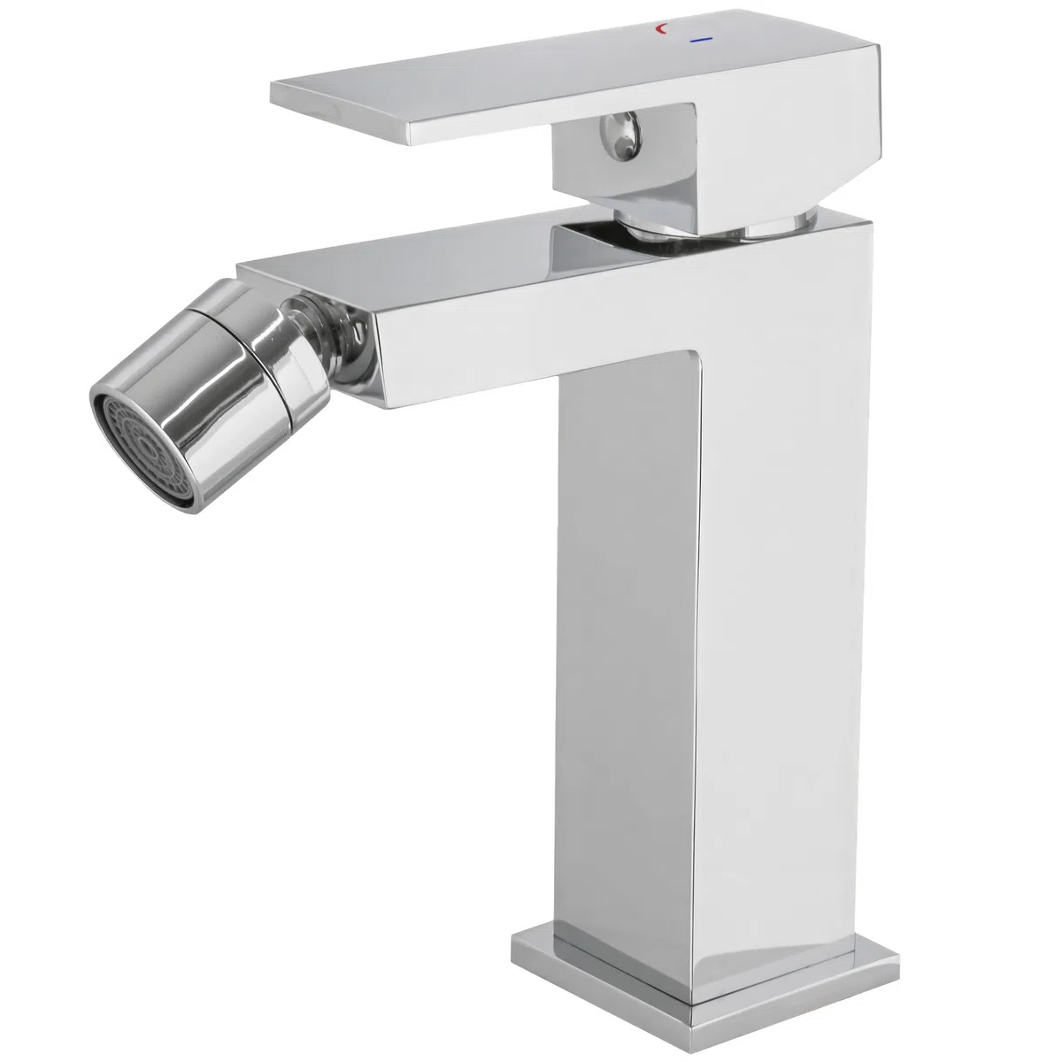 VALAZ Rubinetto Bidet Cromato | Apertura a Freddo, Miscelatore Lavabo Bagno Acqua Fredda e Calda, Risparmio Acqua | Installazione Facile e Veloce | Ottone, Inossidabile, Elegante, Quadrato, Serie Muga