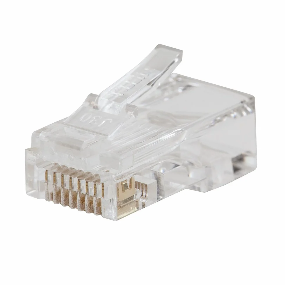 KLEIN TOOLS VDV826-763 | Connettori Modulari Pass Thru RJ45 CAT6 200 Pezzi | Installazione Rapida | Contatti Placcati Oro 50 Micro Pollici | Compatibile Fili Solidi E Intrecciati