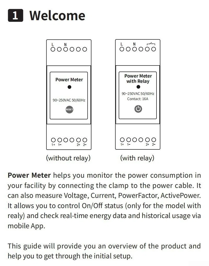 Zilimontt Misuratore solare del sistema fotovoltaico consumo di energia Misuratore di monitoraggio bidirezionale Monitoraggio del telefono cellulare Power Monitor (80A)