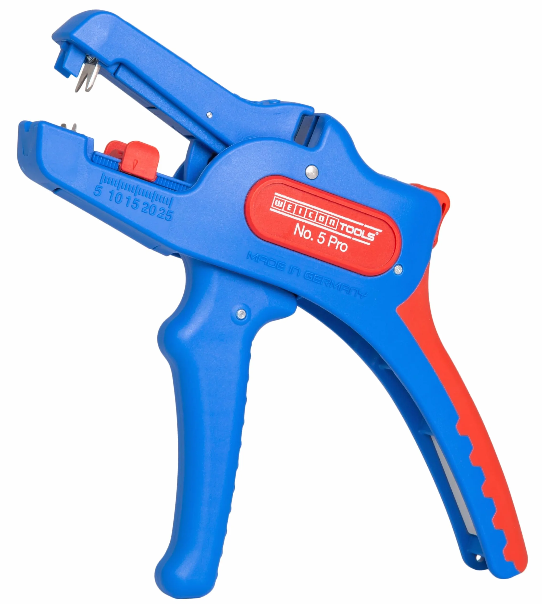 WEICON TOOLS Pinza Spelafili automatica No. 5 Pro, spelafili per cavi da 0,2 a 16 mm², taglierina laterale, Made in Germany
